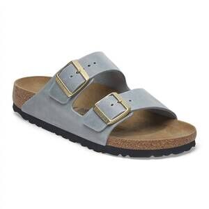NEW BIRKENSTOCK unisex arizona oiled leather sandal in basalt grey